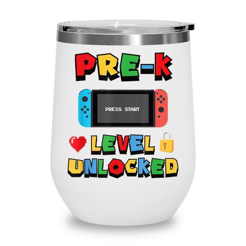 Pre-K Level Unlocked Back To School Video Game Wine Tumbler - Savourry