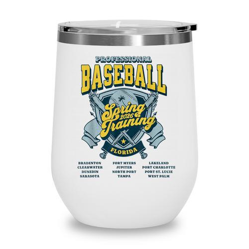 Professional Baseball Spring Training 2026 Florida Cities Wine Tumbler - Sportilla