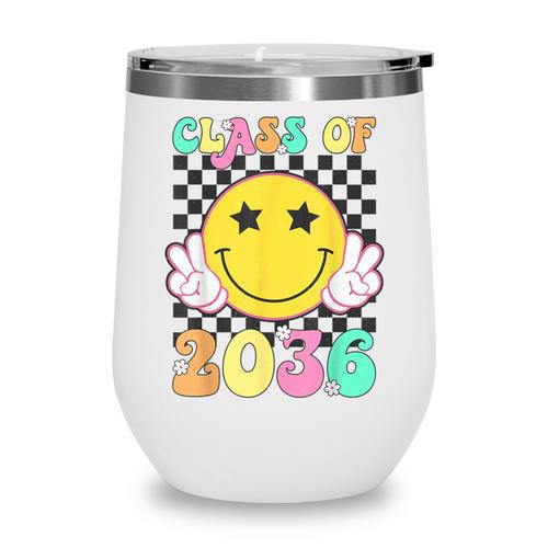 Retro Class Of 2036 Grow With Me Back To School Kindergarten Wine Tumbler - Savourry