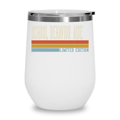 School Behavior Aide Week Retro Vintage Back To School Day Premium Tri-Blend Wine Tumbler - Savourry