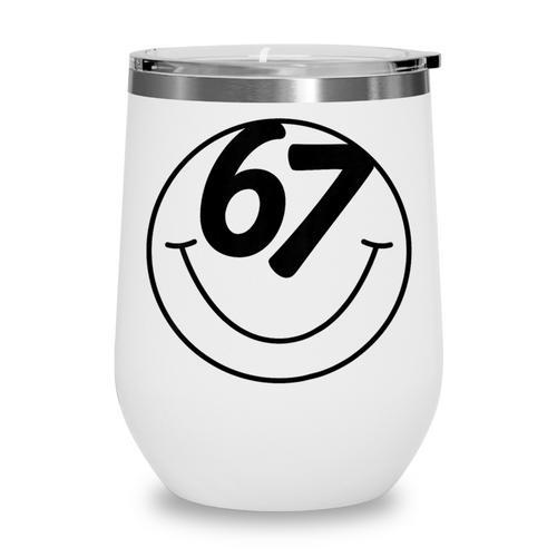 Six Seven Meme Viral Internet Sound 67 Back To School Wine Tumbler - Savourry