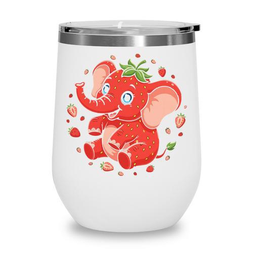 Strawberry Elephant Italian Brainrot Meme Back To School Premium Tri-Blend Wine Tumbler - Savourry