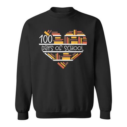 100 Days Of School Books Reading Lover 100th Day Of School Sweatshirt - Bookorys DE