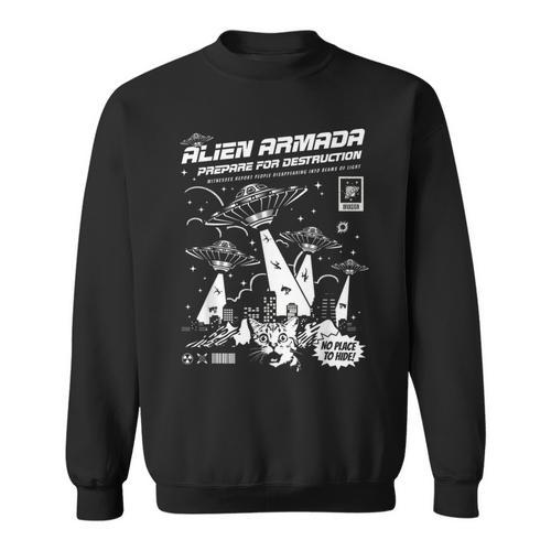 Alien Abduction UFO Lovers Comic Book Style Shirt Sweatshirt - Bookorys