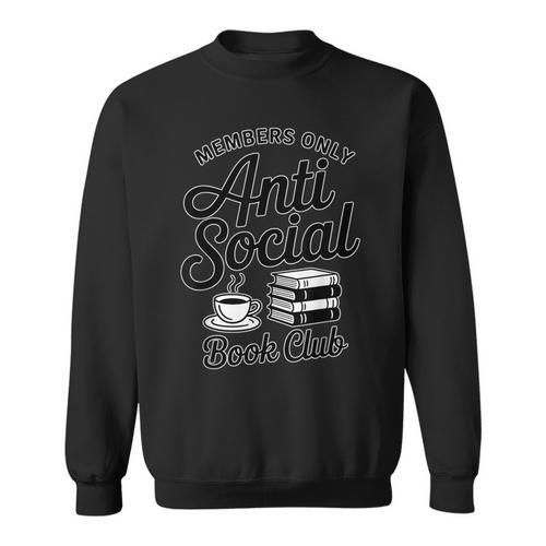 Anti-Social Books Club Members Reading Coffee Lover Sweatshirt - Bookorys UK