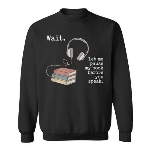 Audiobook Enthusiasts Headphones Book Club Bookworm Sweatshirt - Bookorys DE
