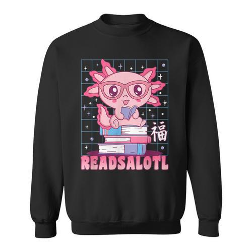 Axolotl Books Readsalotl Reading Bookworm Boys Girls Kids Sweatshirt - Bookorys CA