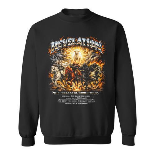 ON Back Book Of Revelation 4 Horsemen Of The Apocalypse Sweatshirt - Bookorys CA
