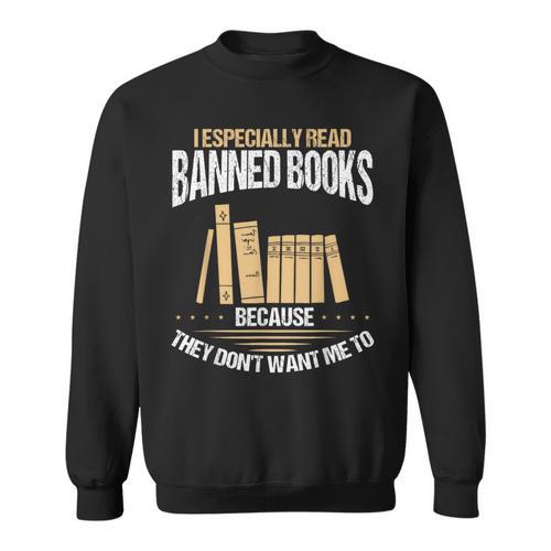 Banned Book Set Book Lover Banned Book List Librarian Sweatshirt - Bookorys DE