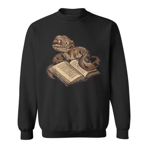 Boa Constrictor Reading A Book Sweatshirt - Bookorys DE