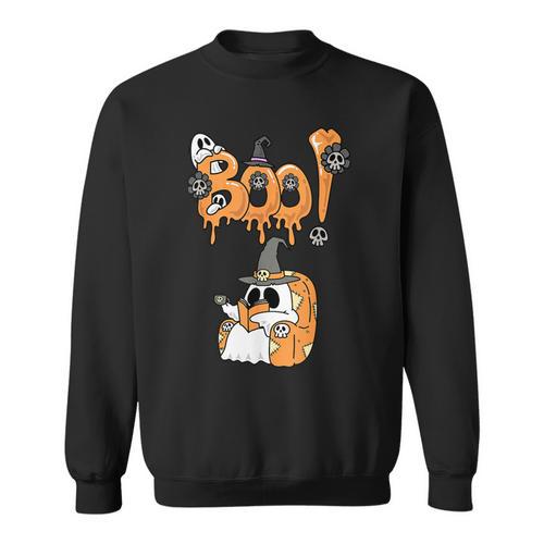 Boo Kids Book Lover Ghost Halloween Librarian Sweatshirt - Bookorys DE