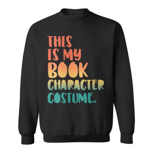 This Is My Book Character Costume Retro Halloween Sweatshirt - Bookorys