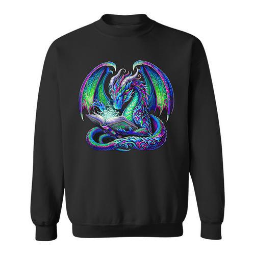 Book Dragon Reading Lover Sweatshirt - Bookorys AU