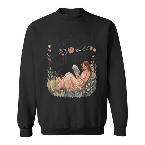 Book Girl Summer Vacation Bookworm Beach Girly Sweatshirt - Bookorys DE