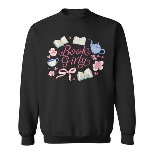 Book Girly Aesthetic For Coquette Book Lover And Reader Sweatshirt - Bookorys