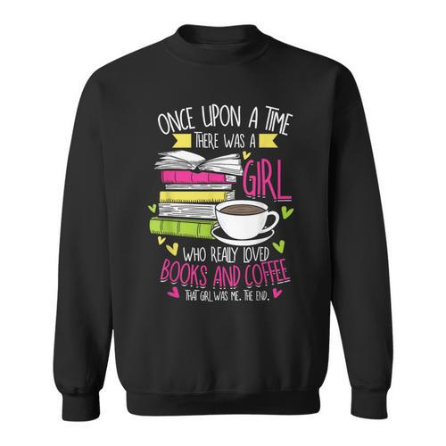 Book Lover & Coffee Reader Reading Quote Women & Girls Sweatshirt - Bookorys