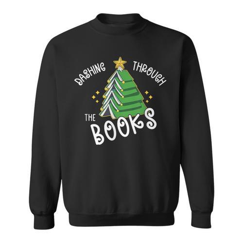 Book Lover Christmas Tree Holiday Reading Love To Read Sweatshirt - Bookorys CA