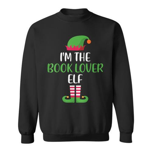 Book Lover Elf Family Matching Christmas Group Xmas Sweatshirt - Bookorys AU