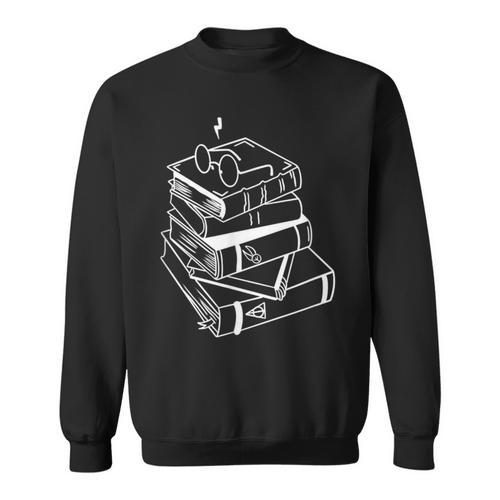Book Lover Magical Wizard Christmas Reading Fan Sweatshirt - Bookorys AU