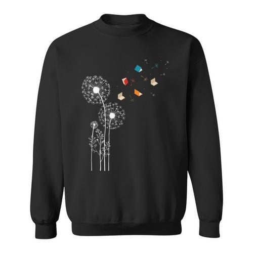 Book Nerd Dandelion Book Reading Sweatshirt - Bookorys