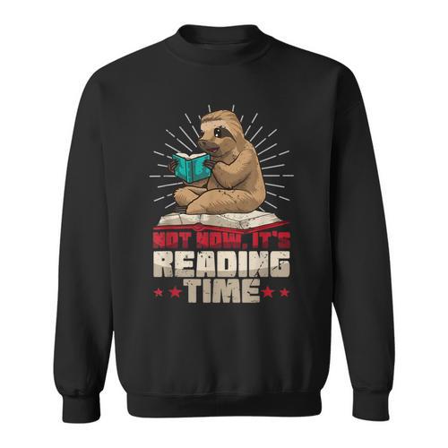 Book Reader Sloth Bookworm Reading Book Club Sweatshirt - Bookorys DE