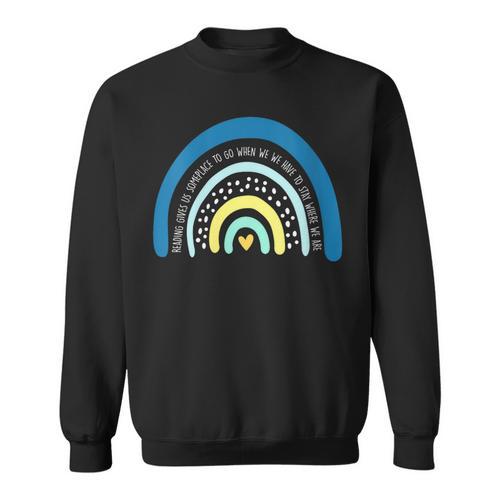 Book Reading Reading Gives Us Someplace To Go Sweatshirt - Bookorys