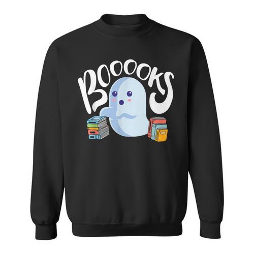 Book Reading Lover Halloween Ghost Librarian Reading Club Sweatshirt - Bookorys AU