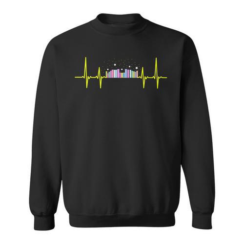 Book Shelf Heartbeat Sweatshirt - Bookorys UK
