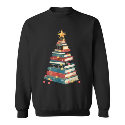 All Booked For Christmas Book Sweatshirt - Bookorys CA