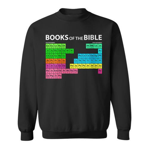 Books Of Bible Periodic Table Seminary Pastor Appreciation Sweatshirt - Bookorys UK