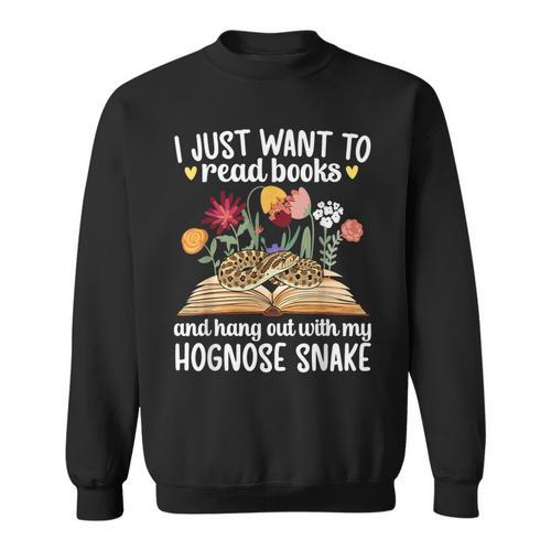 Books And My Hognose Snake Owner Hognose Snake Lover Sweatshirt - Bookorys