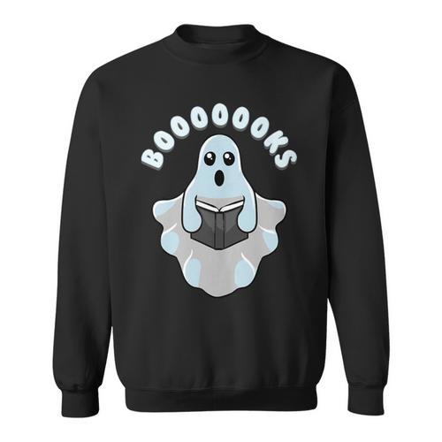 Books Reader Creepy Horror On Halloween Ghost Reading Sweatshirt - Bookorys DE