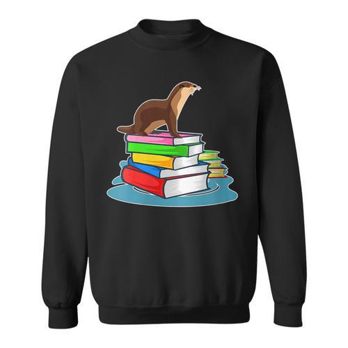 Books Sea Otter Teacher Sweatshirt - Bookorys DE
