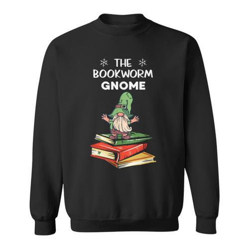The Bookworm Gnome Christmas Gnome Book Reading Enthusiast Sweatshirt - Bookorys UK