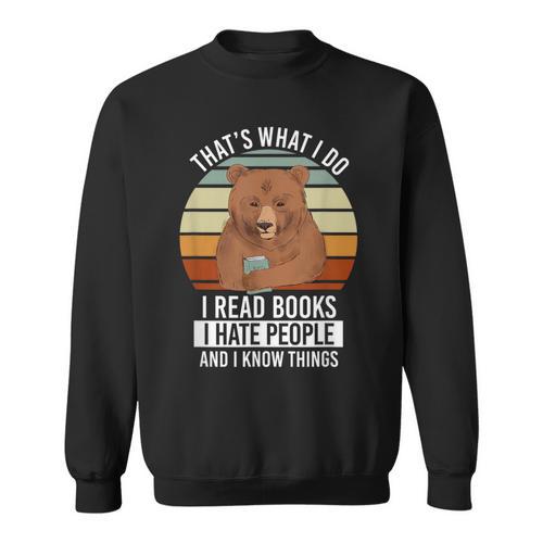 Bookworm I Bookworm I Read Books Hate People Anti Social Sweatshirt - Bookorys DE