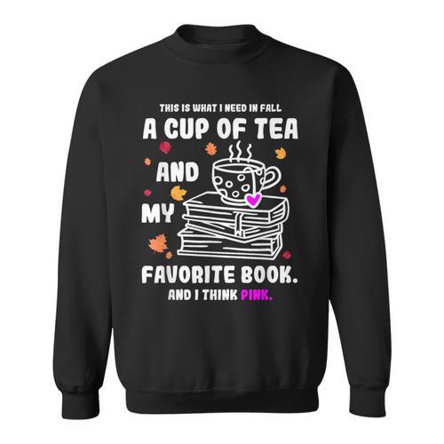 Breast Cancer Think Pink Book Reading Lover Sweatshirt - Bookorys