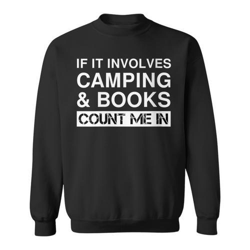 Camping And Books RV Outdoor Camper Sweatshirt - Bookorys