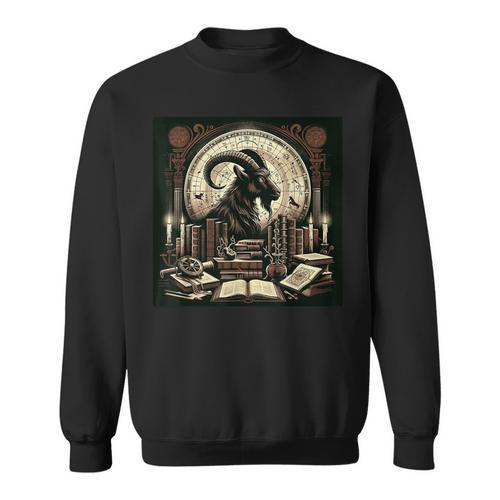 Capricorn Zodiac Art Academia Aesthetic Book Lover Sweatshirt - Bookorys