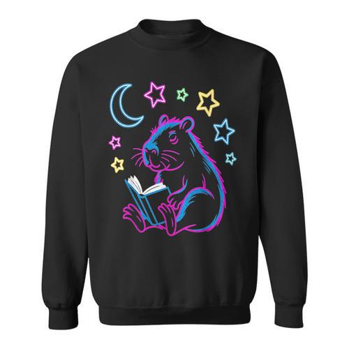 Capybara Books Reading Library Librarian Men Women Sweatshirt - Bookorys AU