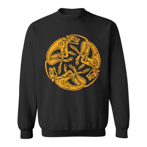 Celtic Book Of Kells Trinity Hounds Sweatshirt - Bookorys CA