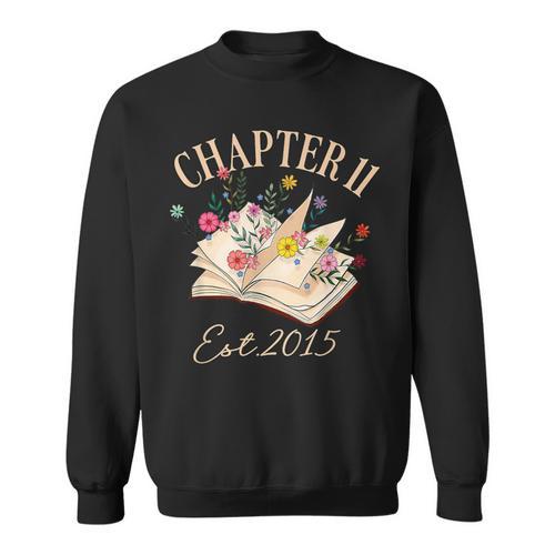 Chapter 11 Years Old For Book Lover 11th Birthday Bookworm Sweatshirt - Bookorys UK