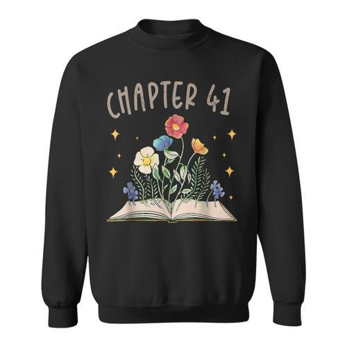 Chapter 41st Birthday Bookworm 41 Years Old For Book Lovers Sweatshirt - Bookorys AU