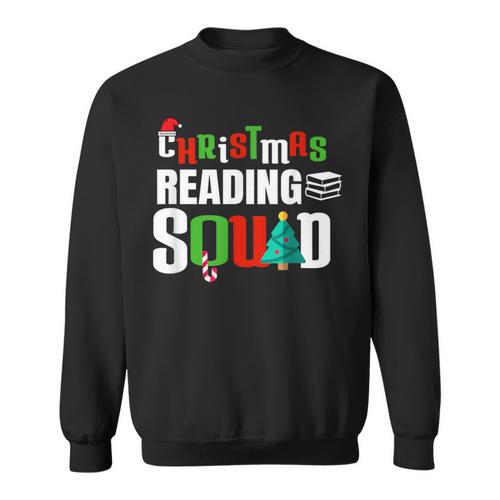 Christmas Reading Squad Xmas Book Lover Bookworm Literature Sweatshirt - Bookorys