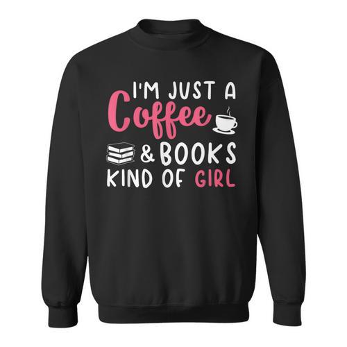 Coffee Lover Saying For Women Book Reading Club Librarian Sweatshirt - Bookorys