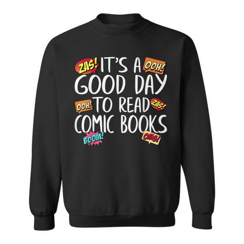 Comic Book Reading Collector Nerd Fan Anime Book Sweatshirt - Bookorys UK