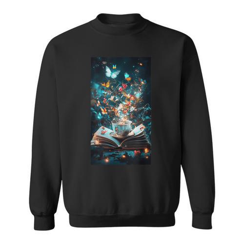Cosmic Botanical Book Lover Reading Sweatshirt - Bookorys CA
