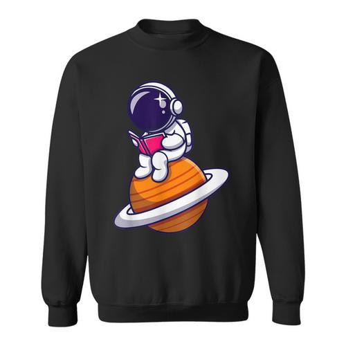 Cute Astronaut Read A Book Sweatshirt - Bookorys