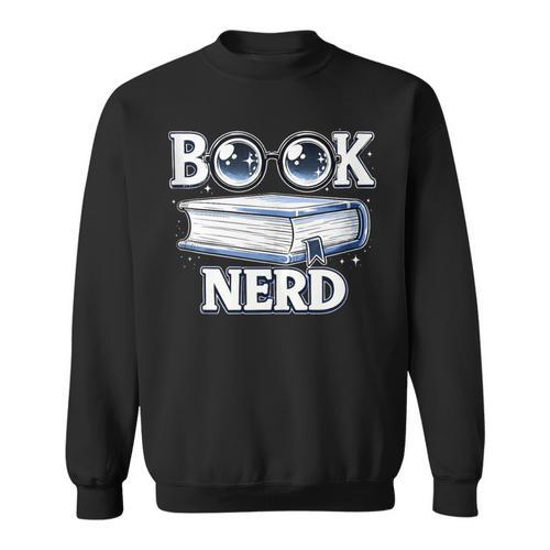 Cute Book Nerd Typography Minimalist Bookworm Fan Sweatshirt - Bookorys DE