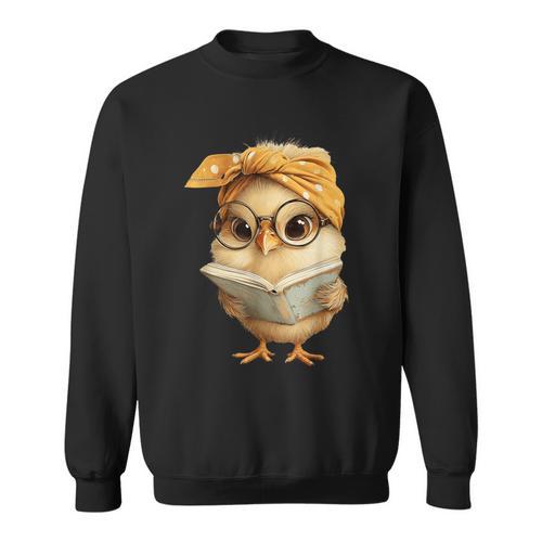 Cute Chick Reading Book Bandana Sweatshirt - Bookorys AU