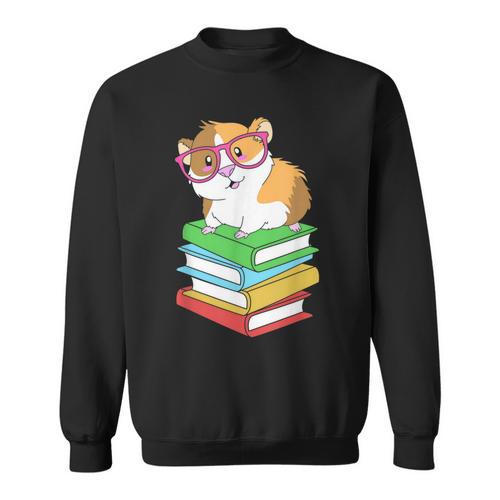 Cute Rodent Pet Bookworms Books And Guinea Pig Sweatshirt - Bookorys